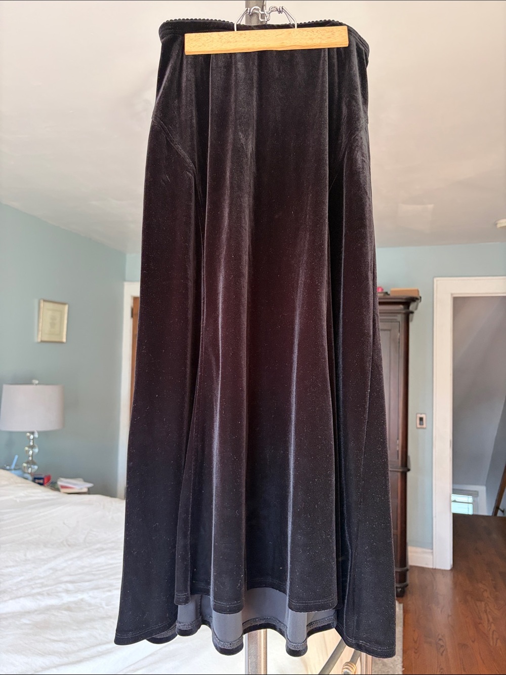 J. Jill Black Velvet Maxi Skirt